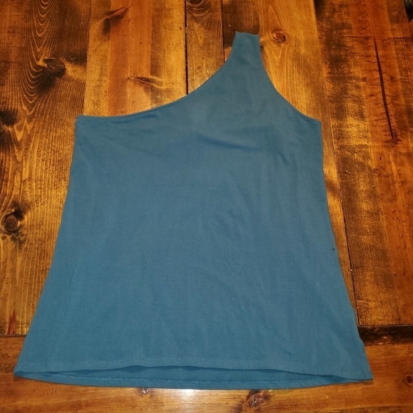 Torrid blue one shoulder cutout tanktop NEW Size 4, 4X - Picture 9 of 13
